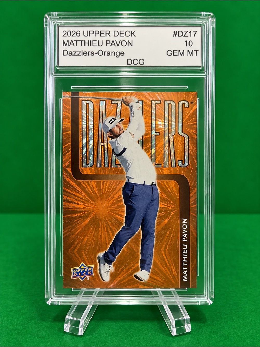 Upper Deck Matthieu Pavon Dazzlers Orange Trading Card